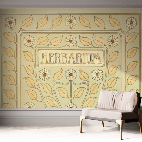 Selbstklebend Tapete modern - Wanddeko für Küche - Klebefolie Wand - luxus Look Pflanzliches Ornament 312x219 cm (1/5)