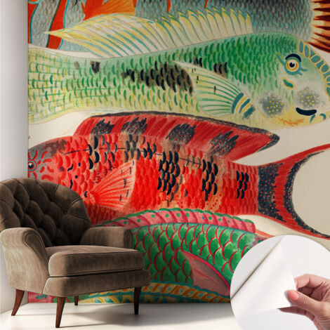 Tapete Selbstklebend - modernes Design - Wohnungsdeko - geruchslos - langlebig Exotische Fische 250x250 cm (1/5)