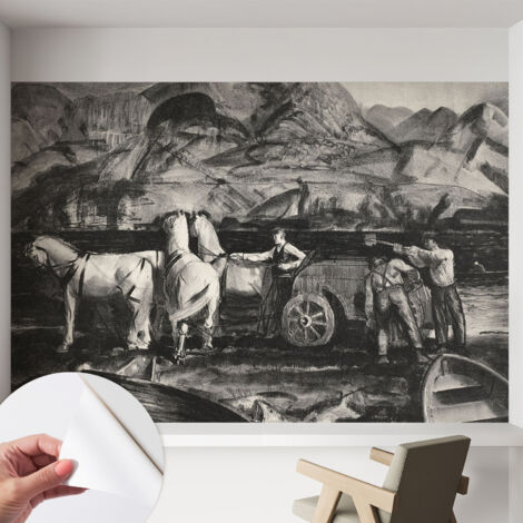 Selbstklebend Tapete modern - Wanddeko für Küche - Klebefolie Wand - luxus Look Ländliche Szene 152x104 cm (1/5)