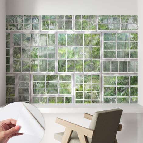 Tapete Selbstklebend - Fototapete mit Motiv - Wandtapete modern - Wandgestaltung Grüner Wald 104x70 cm (1/5)