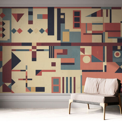 Selbstklebend Tapete modern - Wanddeko für Küche - Klebefolie Wand - luxus Look Abstrakte Komposition 312x219 cm (1/5)