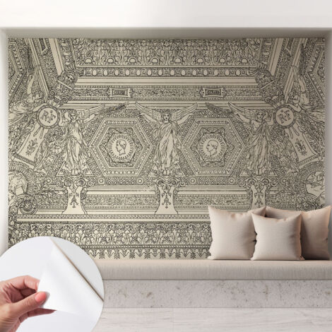 Tapete Selbstklebend - Fototapete mit Motiv - Wandtapete modern - Wandgestaltung Klassisches Ornament 208x146 cm (1/5)
