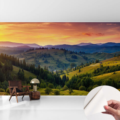 Tapete Selbstklebend - Fototapete mit Motiv - Wandtapete modern - Wandgestaltung Berglandschaft 416x254 cm (1/5)