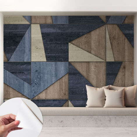 Selbstklebend Tapete modern - Wanddeko für Küche - Klebefolie Wand - luxus Look Geometrische Muster 208x146 cm (1/5)