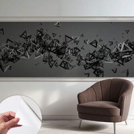 Selbstklebende Tapete - Wanddekoration Wohnzimmer - Tapete Schlafzimmer Geometrische Abstraktionen 250x104 cm (1/5)