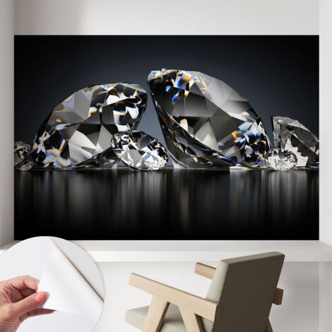 Fototapete Selbstklebend - Büro Wandgestaltung - Wanddekoration Wohnzimmer Kristalline Schönheit 104x70 cm (1/5)