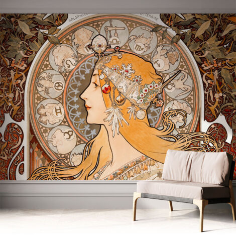 Tapete Selbstklebend - abwaschbar - trendige Wanddeko - elegant Fototapete Zodiac-Eleganz 312x219 cm (1/5)