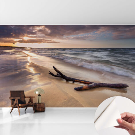 Selbstklebend Tapete modern - Wanddeko für Küche - Klebefolie Wand - luxus Look Weststrand 416x254 cm (1/5)