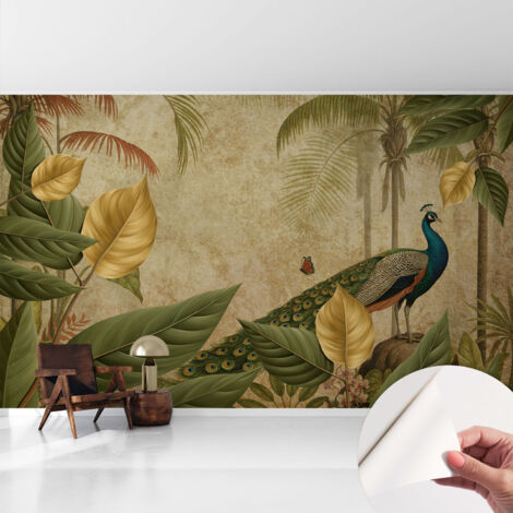 Fototapete Selbstklebend - trendige Wanddeko - Schlafzimmer - Wohnzimmer Exotischer Vogel 416x254 cm (1/5)