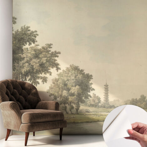 Tapete Selbstklebend - Fototapete mit Motiv - Wandtapete modern - Wandgestaltung Ein ruhiger Park 250x250 cm (1/5)