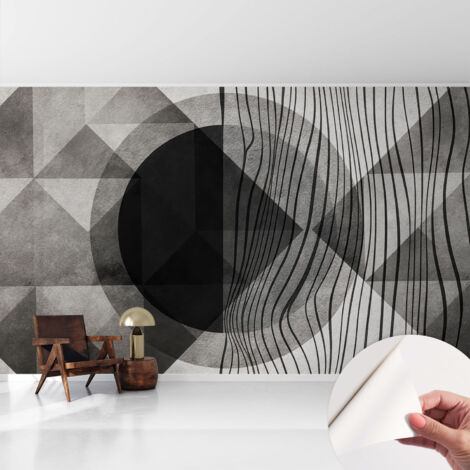 Tapete Selbstklebend - Fototapete mit Motiv - Wandtapete modern - Wanddeko Abstrakte Formen 416x254 cm (1/5)