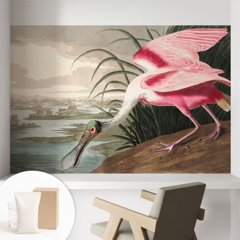 Tapete Vliestapete mit Kleber - Wanddekoration Wohnzimmer - Tapete Schlafzimmer Exotischer Vogel 104x70 cm (1/5)