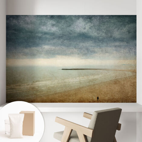 Tapete Vliestapete mit Kleber modern Wohnzimmer - Wanddeko Schlafzimmer - Tapete mit Motiv Nostalgische Landschaft 104x70 cm (1/5)