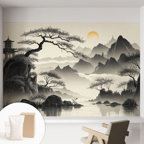 Tapete Vliestapete mit Kleber Wandtapete modern - Tapete mit Motiv - Tapete Schlafzimmer Orientalische Landschaft 152x104 cm (1/5)