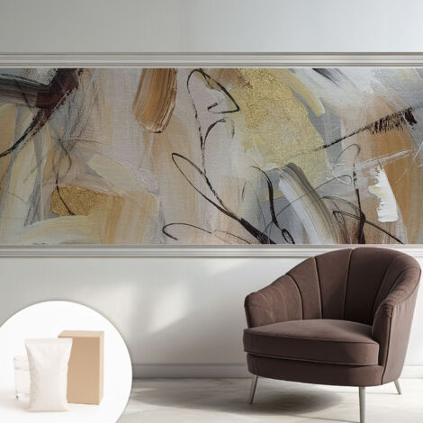 Tapete Vliestapete mit Kleber - Wanddekoration Wohnzimmer - Tapete Schlafzimmer Abstrakte Komposition 250x104 cm (1/5)