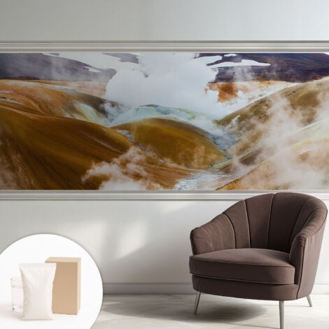 Tapete Vliestapete mit Kleber - abwaschbar - Arbeitszimmer - Esszimmer- Top Qualität Vulkanische Hügel 250x104 cm (1/5)