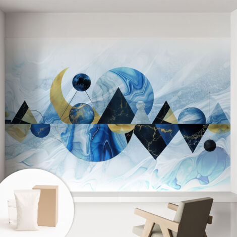 Tapete Vliestapete mit Kleber - Wanddekoration Wohnzimmer - Tapete Schlafzimmer Kosmische Eleganz 152x104 cm (1/5)