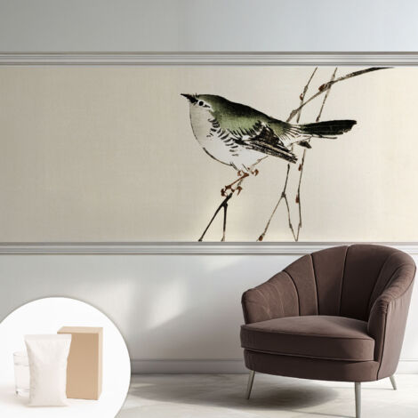 Tapete Vliestapete mit Kleber - Wanddekoration Wohnzimmer - Tapete Schlafzimmer Harmonischer Vogel 250x104 cm (1/5)