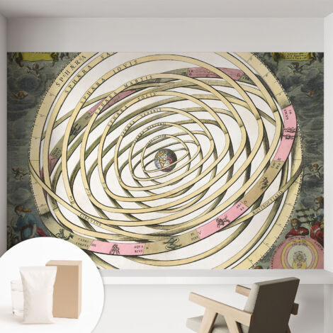 Tapete Vliestapete mit Kleber - abwaschbar - Tapete mit Motiv - trendige Wanddeko - elegant Fototapete Kosmische Spirale 152x104 cm (1/5)