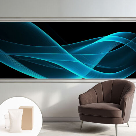 Tapete Vliestapete mit Kleber - Wanddekoration Wohnzimmer - Tapete Schlafzimmer Effektvolle Wellen 250x104 cm (1/5)