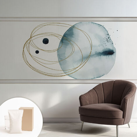 Tapete Vliestapete mit Kleber Wandtapete modern - Tapete mit Motiv - Tapete Schlafzimmer Abstrakte Verbindung 250x104 cm (1/5)