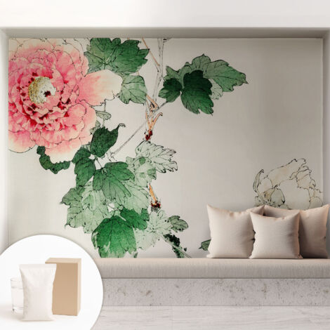 Fototapete Vliestapete mit Kleber - modern Wohnzimmer - Wanddekoration - einfach anzubringen Blumige Zartheit 208x146 cm (1/5)
