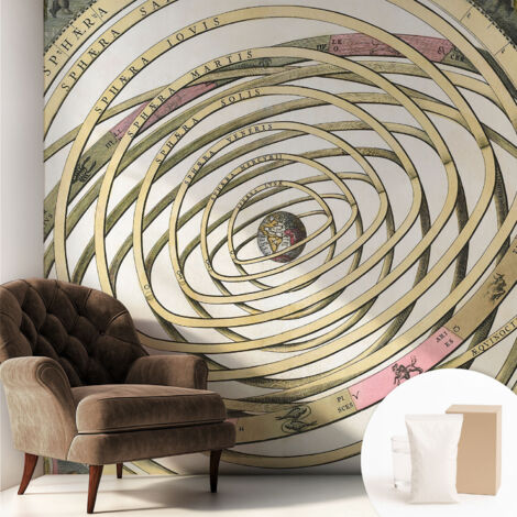 Fototapete Vliestapete mit Kleber - modern Wohnzimmer - Wanddekoration - einfach anzubringen Kosmische Spirale 250x250 cm (1/5)