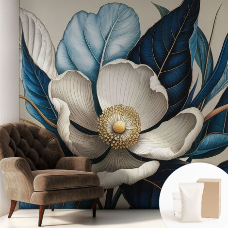 Tapete Dekorative Vliestapete mit Klebe für Wand - Mustertapete - moderne Einrichtung - für Büro Elegante Flora 250x250 cm (1/5)