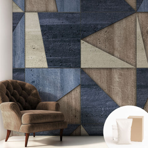 Fototapete Vliestapete mit Kleber - modern Wohnzimmer - Wanddekoration - einfach anzubringen Geometrische Muster 250x250 cm (1/5)