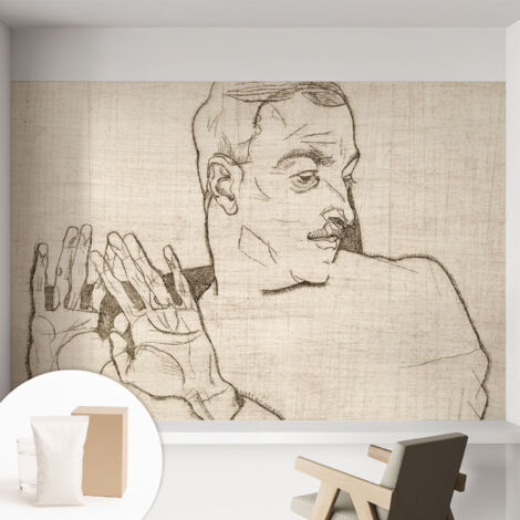 Fototapete Vliestapete mit Kleber - modern Wohnzimmer - Wanddekoration - einfach anzubringen Ausdrucksstarke Figur 152x104 cm