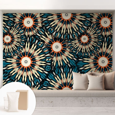 Tapete Vliestapete mit Kleber Wandtapete modern - Tapete mit Motiv - Tapete Schlafzimmer Blumenenergie 208x146 cm (1/5)