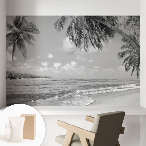 Fototapete Vliestapete mit Kleber - modern Wohnzimmer - Wanddekoration - einfach anzubringen Tropisches Paradies 104x70 cm (1/5)