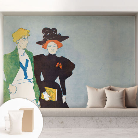 Fototapete Tapete Vliestapete mit Kleber Büro Wandgestaltung - Wanddekoration Wohnzimmer Retro-Stil 208x146 cm (1/5)