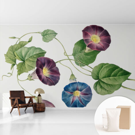Fototapete Vliestapete mit Kleber - modern Wohnzimmer - Wanddekoration - einfach anzubringen Floristische Eleganz 416x254 cm (1/5)