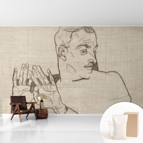 Fototapete Vliestapete mit Kleber - modern Wohnzimmer - Wanddekoration - einfach anzubringen Ausdrucksstarke Figur 416x254 cm (1/5)