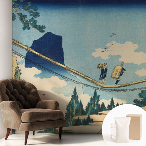 Tapete Vliestapete mit Kleber - Fototapete mit Motiv - Wandtapete modern - Wandgestaltung Bergbrücke 250x250 cm (1/5)