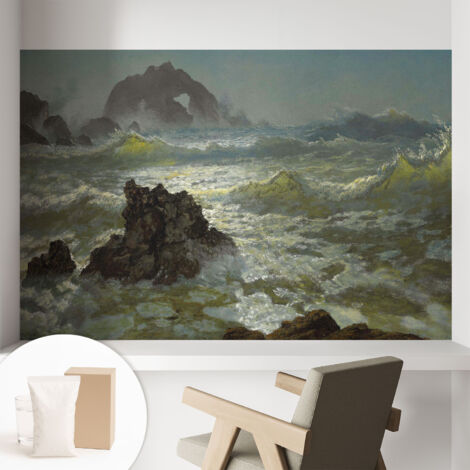 Tapete Vliestapete mit Kleber - Fototapete mit Motiv - Wandtapete modern - Wandgestaltung Stürmische See 104x70 cm (1/5)