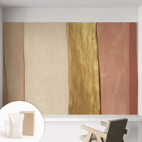 Tapete Vliestapete mit Kleber - Fototapete mit Motiv - Wandtapete modern - Wandgestaltung Gewellte Streifen 152x104 cm (1/5)