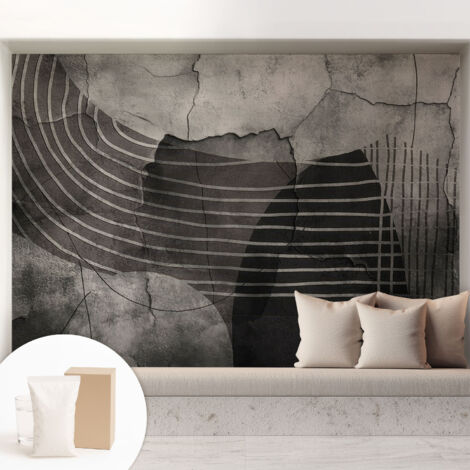 Fototapete Vliestapete mit Kleber - modern Wohnzimmer - Wanddekoration - einfach anzubringen Abstrakte Linien 208x146 cm