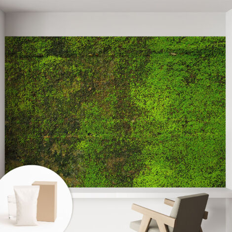 Tapete Vliestapete mit Kleber - abwaschbar - Arbeitszimmer - Esszimmer- Top Qualität Grüner Teppich 152x104 cm