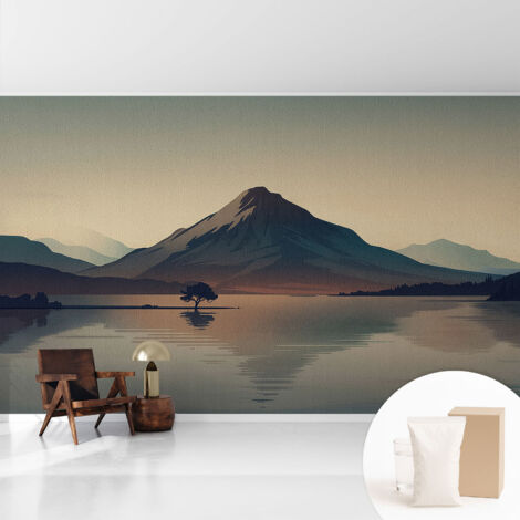 Tapete Vliestapete mit Kleber - Fototapete mit Motiv - Wandtapete modern - Wandgestaltung Berglandschaft 416x254 cm (1/5)