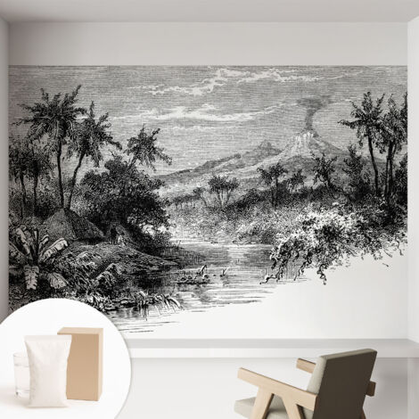 Fototapete Tapete Vliestapete mit Kleber - Wandtattoo - leicht anzubringen - Wandverkleidung Exotisches Panorama 152x104 cm (1/5)