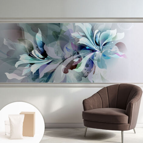 Tapete Vliestapete mit Kleber - Wanddekoration Wohnzimmer - Tapete Schlafzimmer Blumenabstraktion 250x104 cm (1/5)
