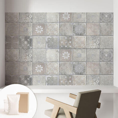 Tapete Vliestapete mit Kleber modern - Wanddeko für Küche - Klebefolie Wand - luxus Look Dezente Muster 104x70 cm (1/5)