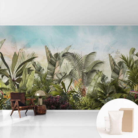 Fototapete Vliestapete mit Kleber - modern Wohnzimmer - Wanddekoration - einfach anzubringen Tropisches Paradies 416x254 cm (1/5)