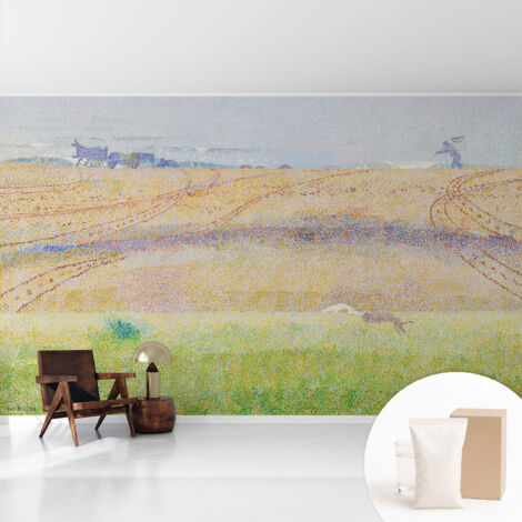 Fototapete Tapete Vliestapete mit Kleber Büro Wandgestaltung - Wanddekoration Wohnzimmer Sommerfeld 416x254 cm (1/5)
