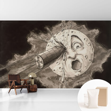Tapete Vliestapete mit Kleber - Fototapete mit Motiv - Wandtapete modern - Wandgestaltung Kosmische Kollision 416x254 cm (1/5)