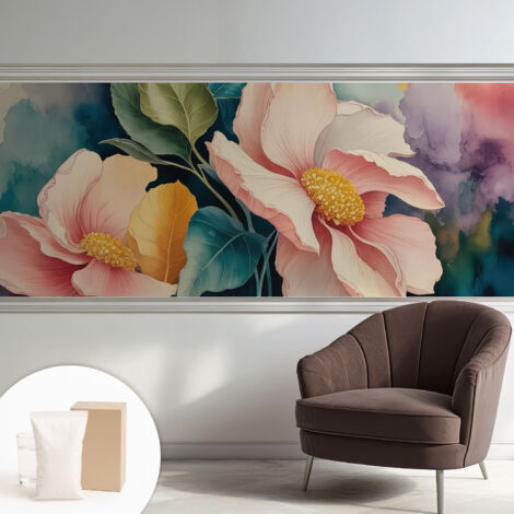 Tapete Vliestapete mit Kleber - modernes Design - Wohnungsdeko - geruchslos - langlebig Blumeneleganz 250x104 cm (1/5)