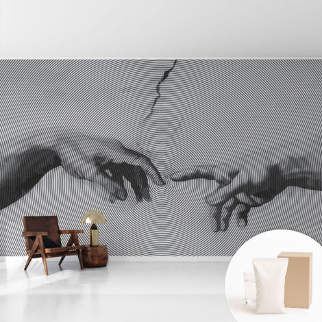 Tapete Tapete Vliestapete mit Kleber - Fototapete mit Motiv - Wandtapete modern - Wanddeko Hypnotische Hände 416x254 cm (1/5)