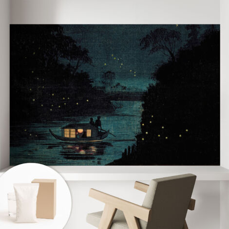 Tapete Vliestapete mit Kleber - Fototapete mit Motiv - Wandtapete modern - Wandgestaltung Abendlich Lichter 104x70 cm (1/5)